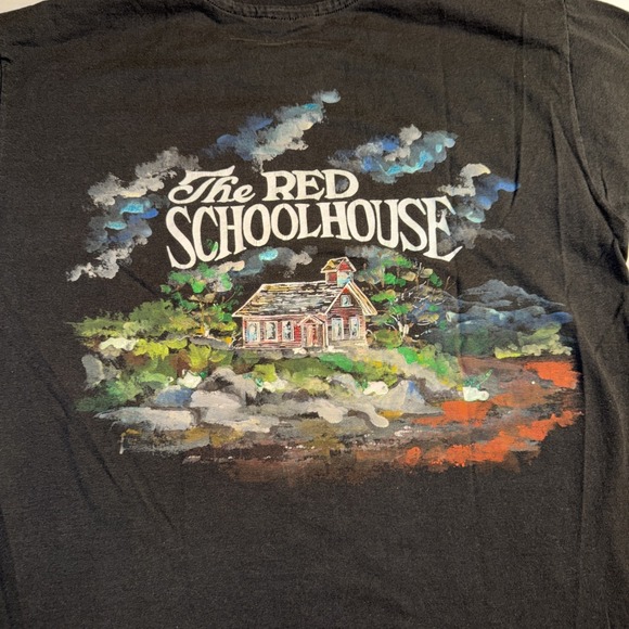 Hanes Other - Vintage Single Stitch Painted Graphic T-Shirt Made in USA "The Red Schoolhouse"